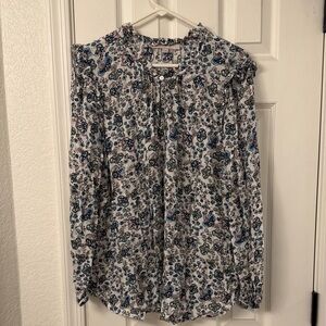LOFT Multicolor Floral Blouse